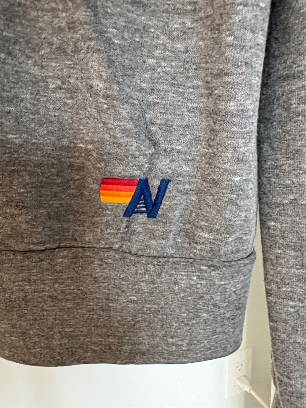 Aviator Nation Full Zip Hoodie ~ Small ~ Heathered Grey - Picture 5 of 16